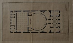 Plan du théâtre, le projet Bourdon, rdc, 1837 (ACA, M68bis)