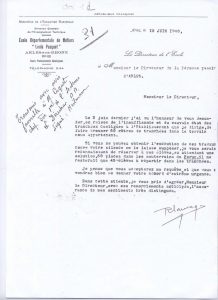 Défense passive, abris au lycée Pasquet, juin 1940 (Arch. Arles, H854)