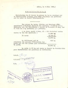 Procès-Verbal du comité de coordination du 4 juin 1968 (Archives Communales d'Arles, 32S291)