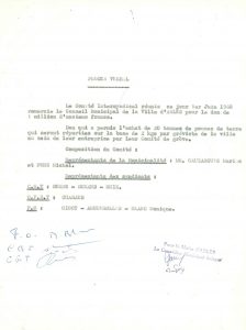 Procès-Verbal du comité intersyndical du 1er juin 1968 remerciant la municipalité de son soutien (Archives Communales d'Arles, 32S291)