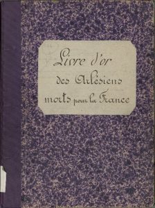 Arch. com. Arles, H134, Livre d'or des Arlésiens morts pour la France (1914-1918)